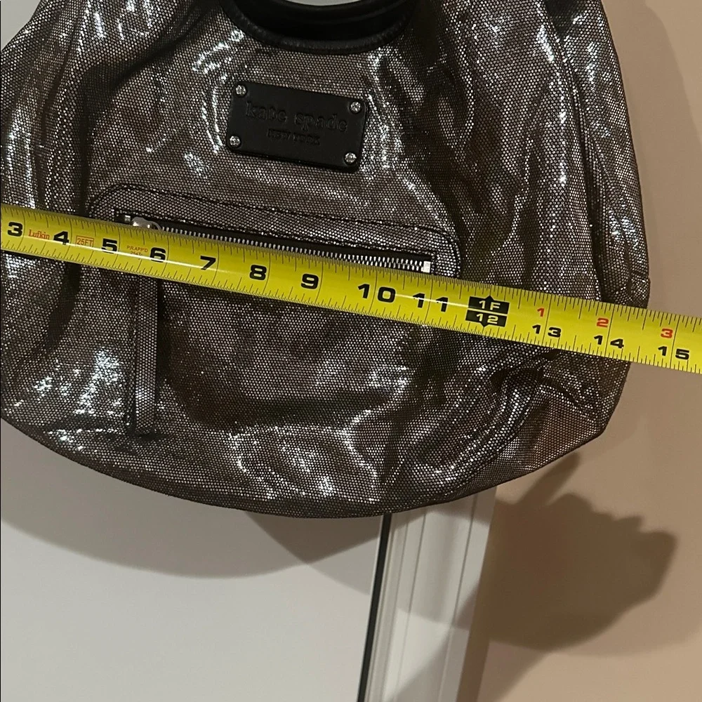 Rare Vintage Kate Spade Metallic Silver Hobo Bag - EUC!